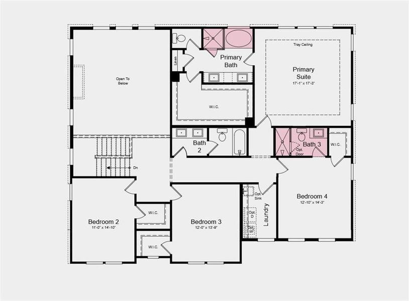 2D floor plan layout of this home in Stratford Hills, Ball Ground, GA (Image 3).