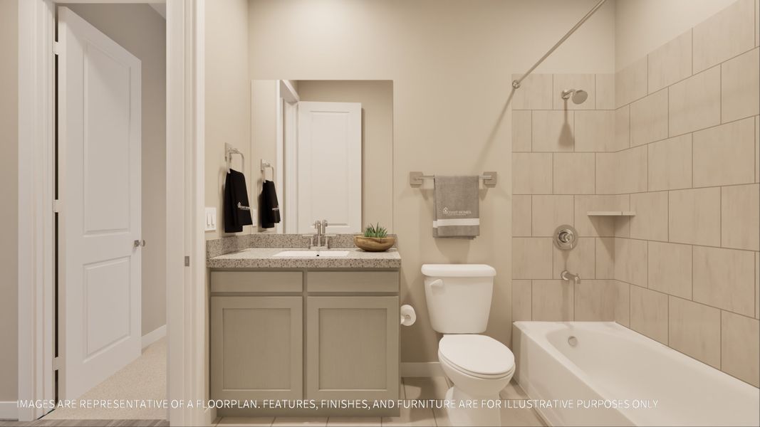 Furnished interior view inside a new home in Sunterra 40, Katy (Image 3).