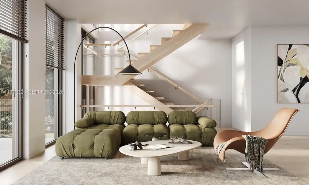 Furnished interior view inside a new home in , Miami Beach (Image 3). Furnished interior view inside a new home in , Miami Beach (Image 3).