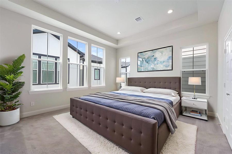 Furnished interior view inside a new home in The Corner At Buffalo Pointe, Houston (Image 16). Furnished interior view inside a new home in The Corner At Buffalo Pointe, Houston (Image 16).