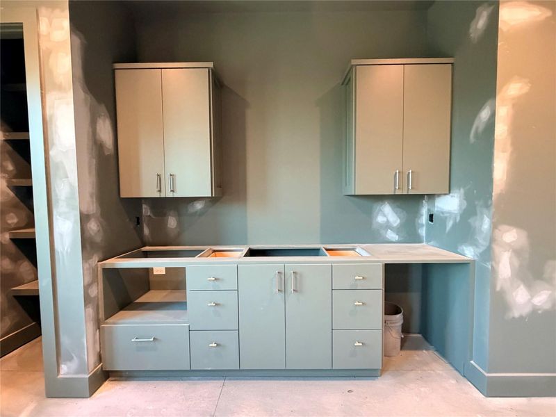 2203 Cheshire - Game Room Wet Bar and A/V Closet - Construction Status as of 2/13/2026 2203 Cheshire - Game Room Wet Bar and A/V Closet - Construction Status as of 2/13/2026