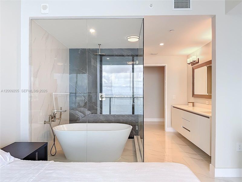 Furnished interior view inside a new home in , Miami (Image 38).