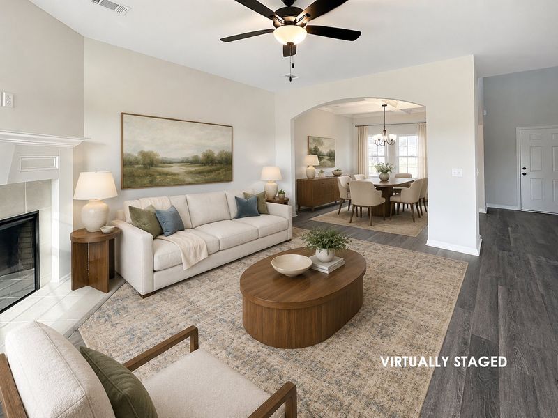 Furnished interior view inside a new home in Tranquil South, Hinesville (Image 7).