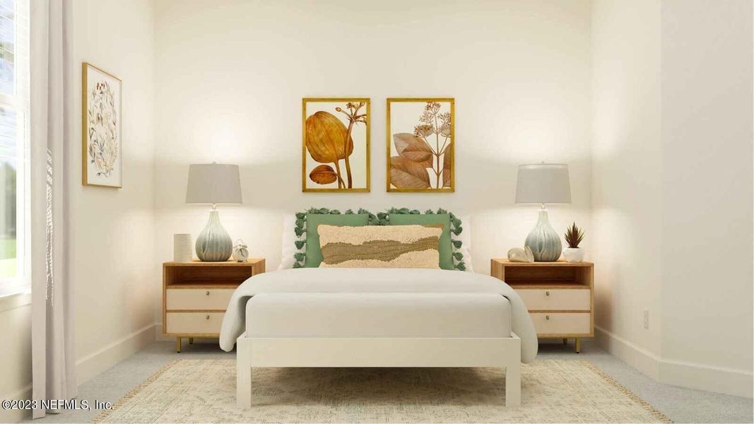 Furnished interior view inside a new home in Saddle Oaks: Saddle Oaks 60s, Jacksonville (Image 13).