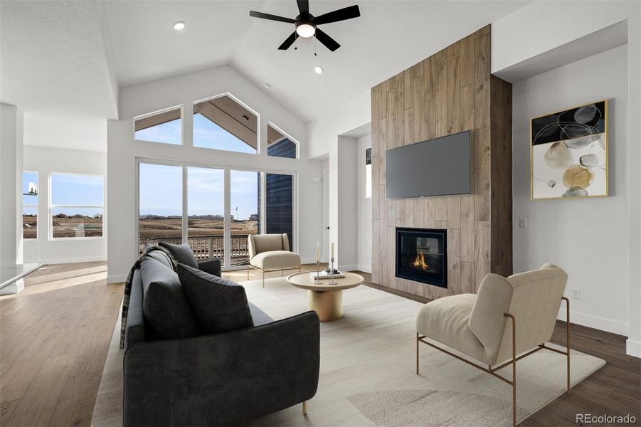 Furnished interior view inside a new home in Wolf Ranch - Enclave Collection, Colorado Springs (Image 4).