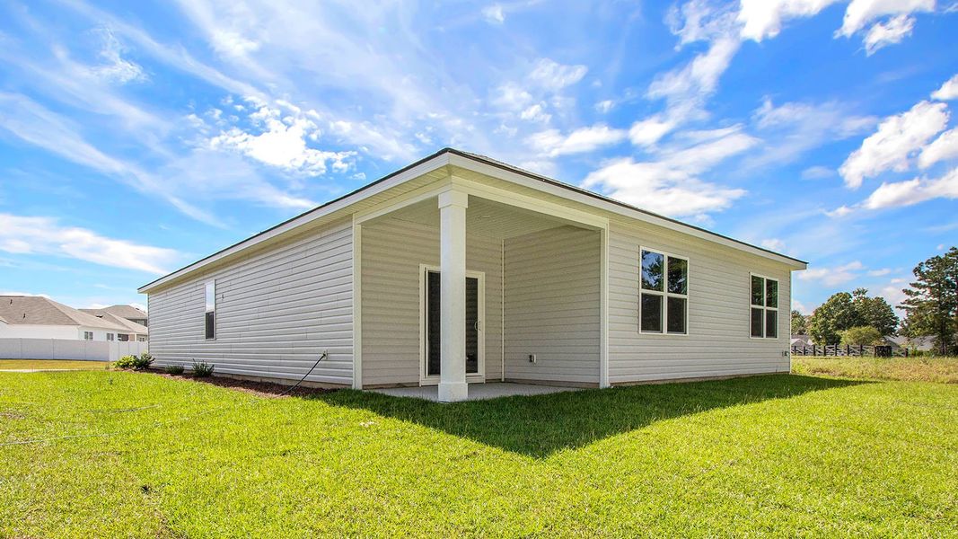 Exterior details and patio area of a home in Ridgefield, Conway (Image 3). Exterior details and patio area of a home in Ridgefield, Conway (Image 3).