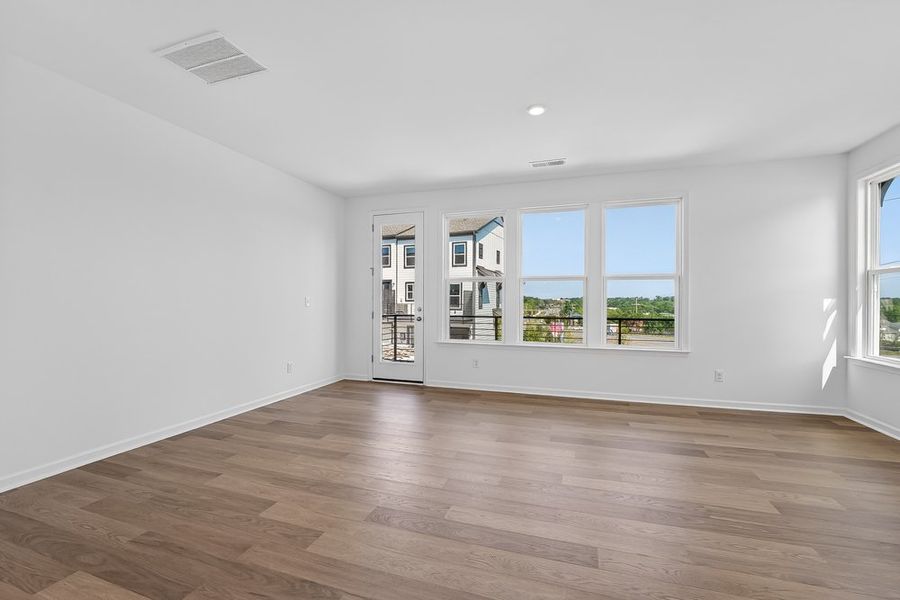 Spacious, unfurnished interior of a new home in Senata at Research Park, Charlotte (Image 14). Spacious, unfurnished interior of a new home in Senata at Research Park, Charlotte (Image 14).