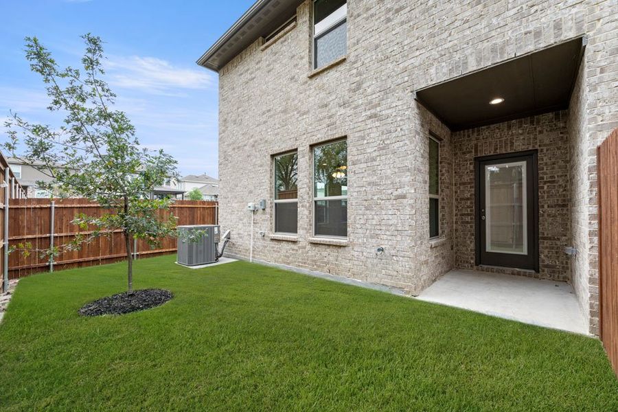 Representative exterior photo of a completed home built from the Opal by Impression Homes in Sereno Oaks at Buckner Terrace, Dallas, TX (Image 25). Representative exterior photo of a completed home built from the Opal by Impression Homes in Sereno Oaks at Buckner Terrace, Dallas, TX (Image 25).