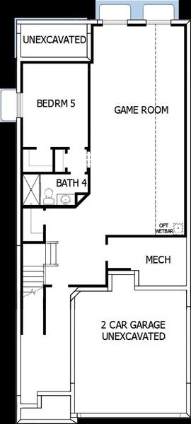 2D floor plan layout of this home in Revel Crossing at Wolf Ranch - The Panorama Collection, Colorado Springs, CO (Image 7).