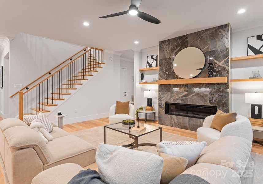 Furnished interior view inside a new home in , Charlotte (Image 8). Furnished interior view inside a new home in , Charlotte (Image 8).