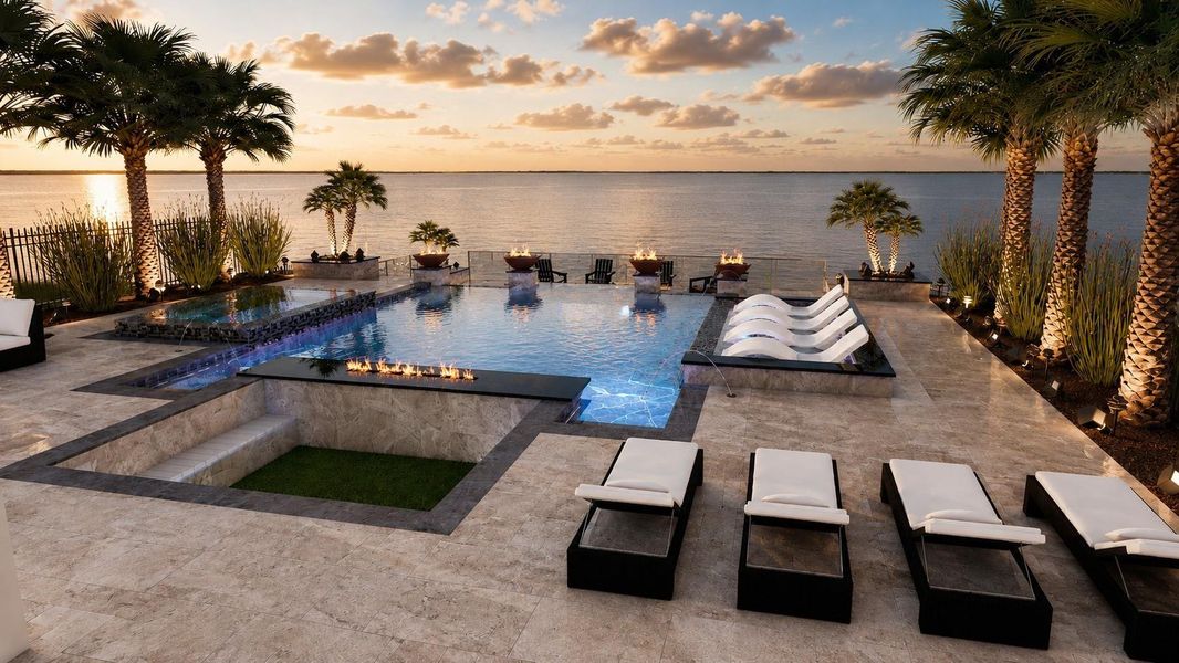 VIRTUAL RENDITION OF POTENTIAL LAKEFRONT ENTERTAINING. VIRTUAL RENDITION OF POTENTIAL LAKEFRONT ENTERTAINING.