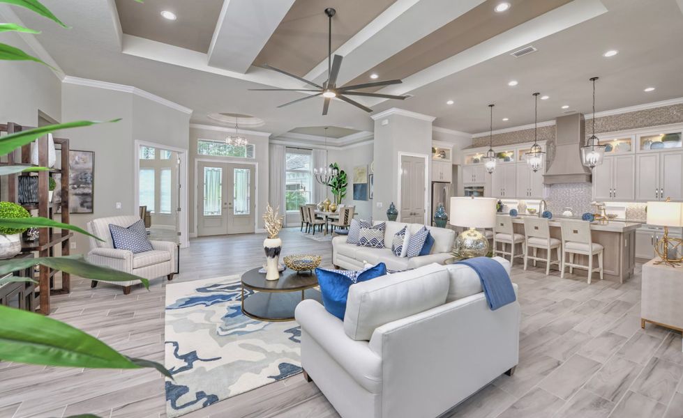 Furnished interior view inside a new home in The Reserve at Plantation Bay, Bunnell (Image 14). Furnished interior view inside a new home in The Reserve at Plantation Bay, Bunnell (Image 14).