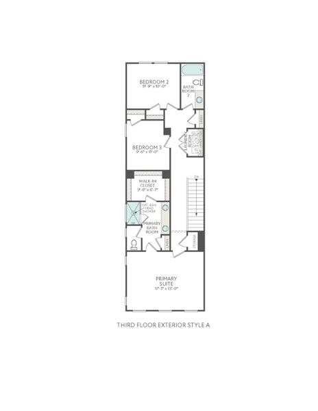 2D floor plan layout of this home in Old Town Village, Waxhaw, NC (Image 7).
