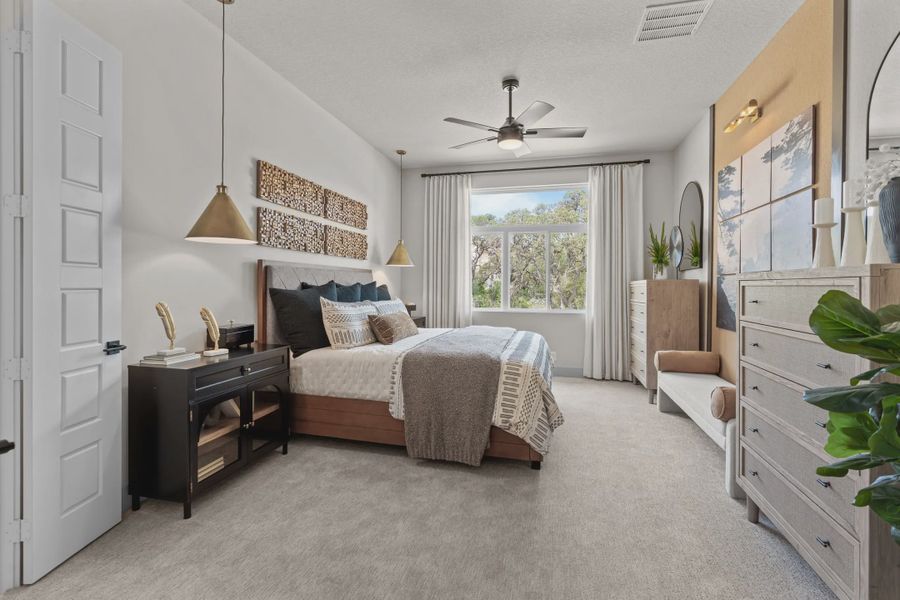 Representative furnished interior of a home built from the Apollo by Chesmar Homes in Prominence Urban, San Antonio (Image 6).