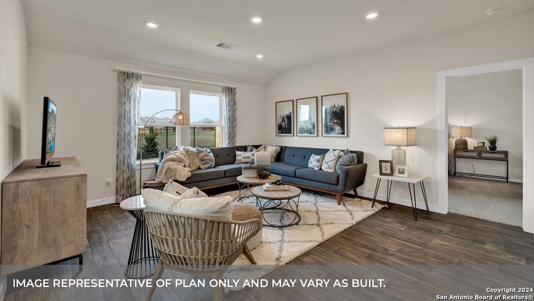 Furnished interior view inside a new home in Trace, San Marcos (Image 25).