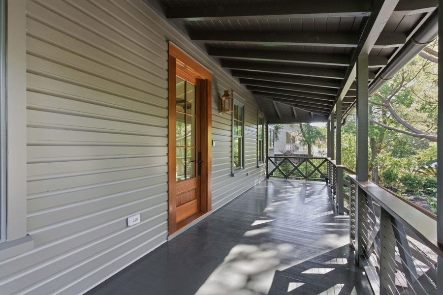 Exterior details and patio area of a home in , Sullivan's Island (Image 24).