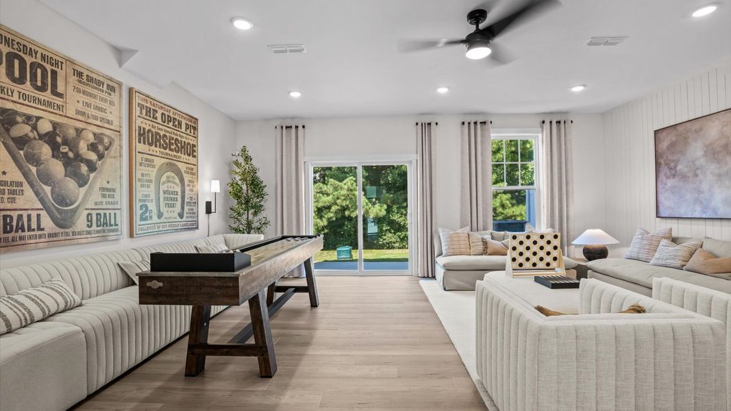 Representative furnished interior of a home built from the Harlow by DRB Homes in Bayberry, Raleigh (Image 11).