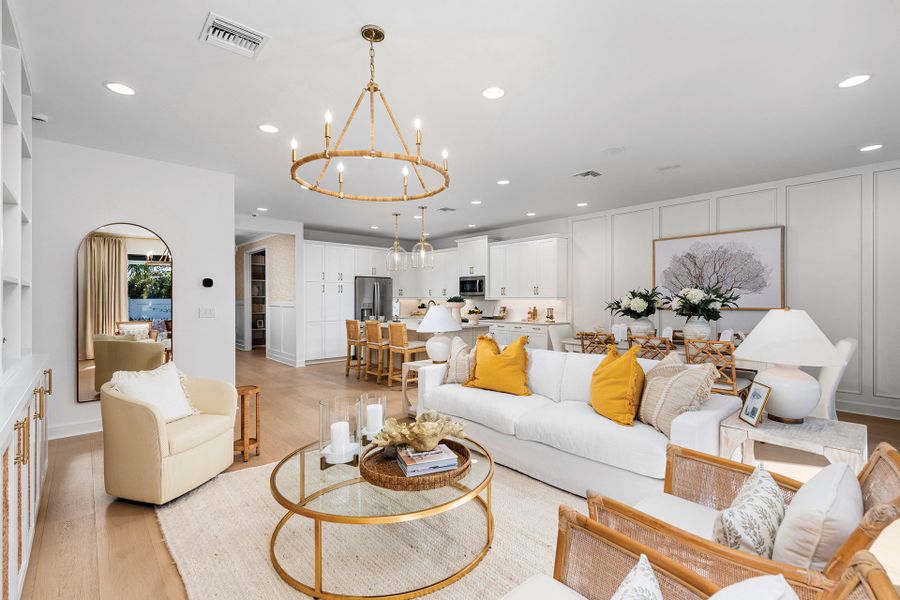 Representative furnished interior of a home built from the Eleuthera by GL Homes in Valencia Harbor (55+), Fort Myers (Image 9).