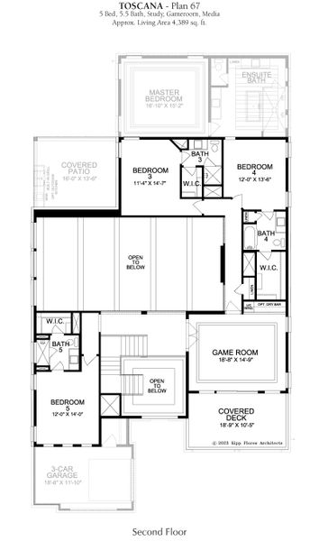2D floor plan layout for the Toscana by Landon Homes in Fields - Brookside North, Frisco, TX (Image 6). 2D floor plan layout for the Toscana by Landon Homes in Fields - Brookside North, Frisco, TX (Image 6).