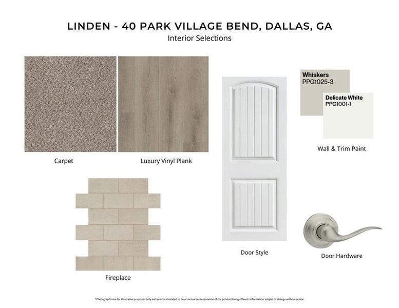 Sample of building materials used in homes in Easton Park, Dallas (Image 5).