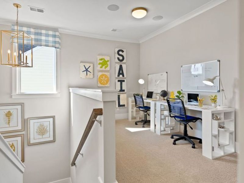 Representative furnished interior of a home built from the Jasper P by True Homes in Homecoming, Ravenel (Image 11).