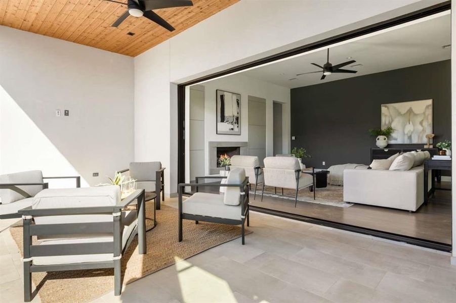 Exterior details and patio area of a home in , Dallas (Image 3).