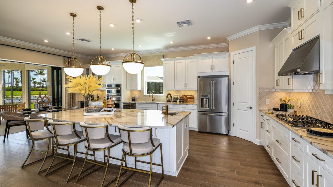 Representative furnished interior of a home built from the Pallazio by Taylor Morrison in Esplanade by the Islands, Naples (Image 27).