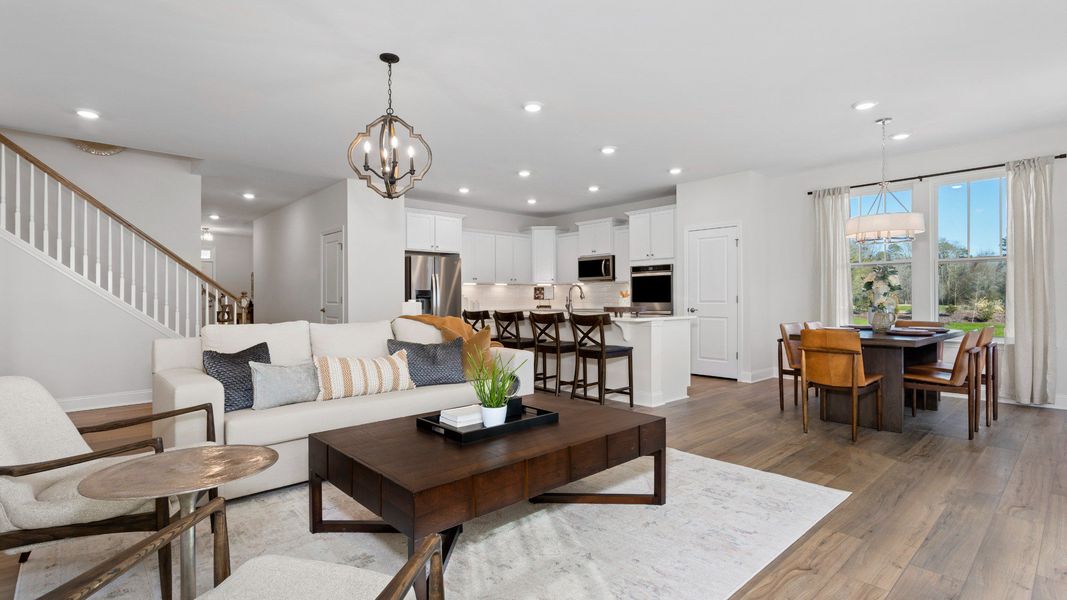 Representative furnished interior of a home built from the Cooper 3 by DRB Homes in Bellerose, Gibsonville (Image 8). Representative furnished interior of a home built from the Cooper 3 by DRB Homes in Bellerose, Gibsonville (Image 8).