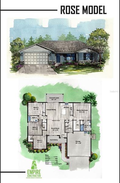 2D floor plan layout of this home in , Dunnellon, FL (Image 3).