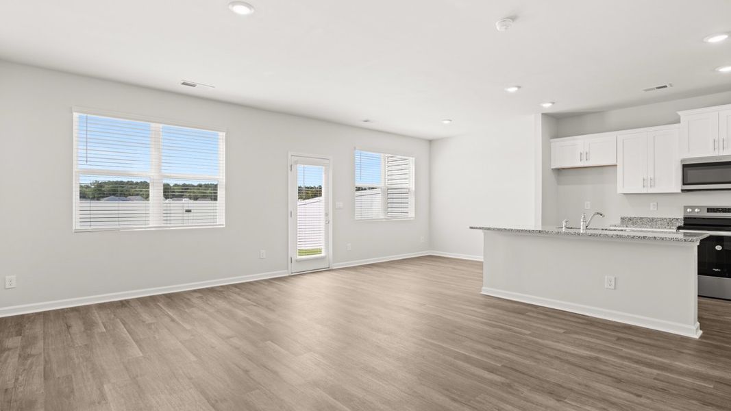 Representative unfurnished interior of a home built from the Pattison by D.R. Horton in Rushing Waters Townhomes, North Augusta (Image 15).