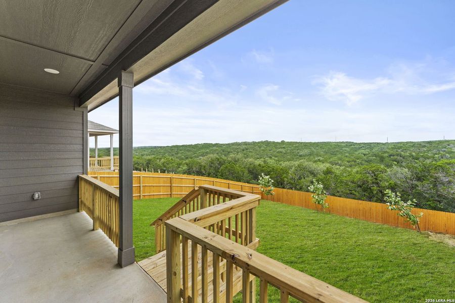Exterior details and patio area of a home in Waterwheel, San Antonio (Image 3).
