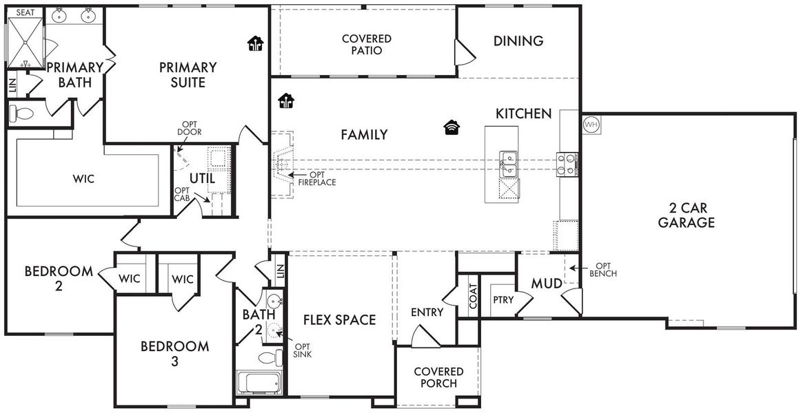 2D floor plan layout of this home in Carrera Ranch, Waxahachie, TX (Image 3). 2D floor plan layout of this home in Carrera Ranch, Waxahachie, TX (Image 3).