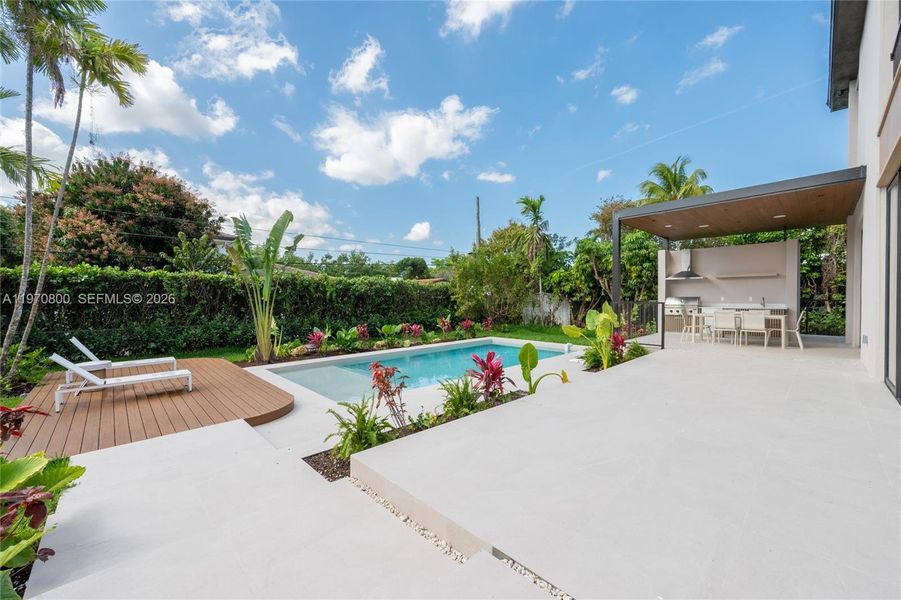 Exterior details and patio area of a home in , Miami (Image 3). Exterior details and patio area of a home in , Miami (Image 3).