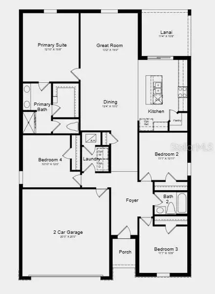 2D floor plan layout of this home in Palm Wind, Hudson, FL (Image 2). 2D floor plan layout of this home in Palm Wind, Hudson, FL (Image 2).