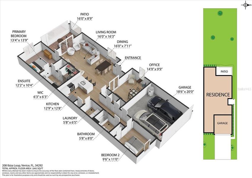 2D floor plan layout of this home in , Venice, FL (Image 5).