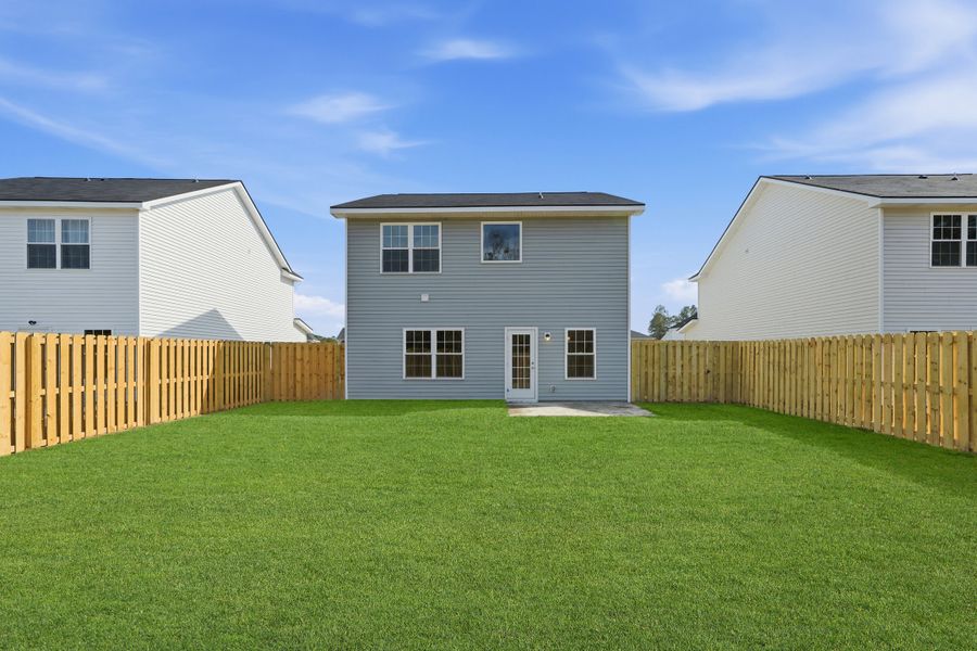 Representative exterior details of a home built from the The Stacy by RTS Homes in Lakeside at Fifteen West, Hinesville (Image 4).