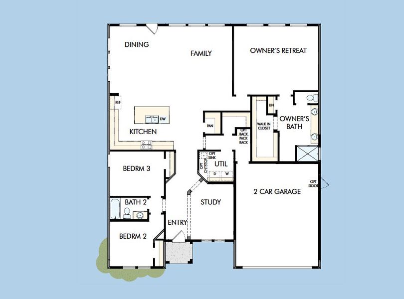 2D floor plan layout for the The Graystone by David Weekley Homes in Heritage Green – The Signature Collection, Columbia, TN (Image 4). 2D floor plan layout for the The Graystone by David Weekley Homes in Heritage Green – The Signature Collection, Columbia, TN (Image 4).