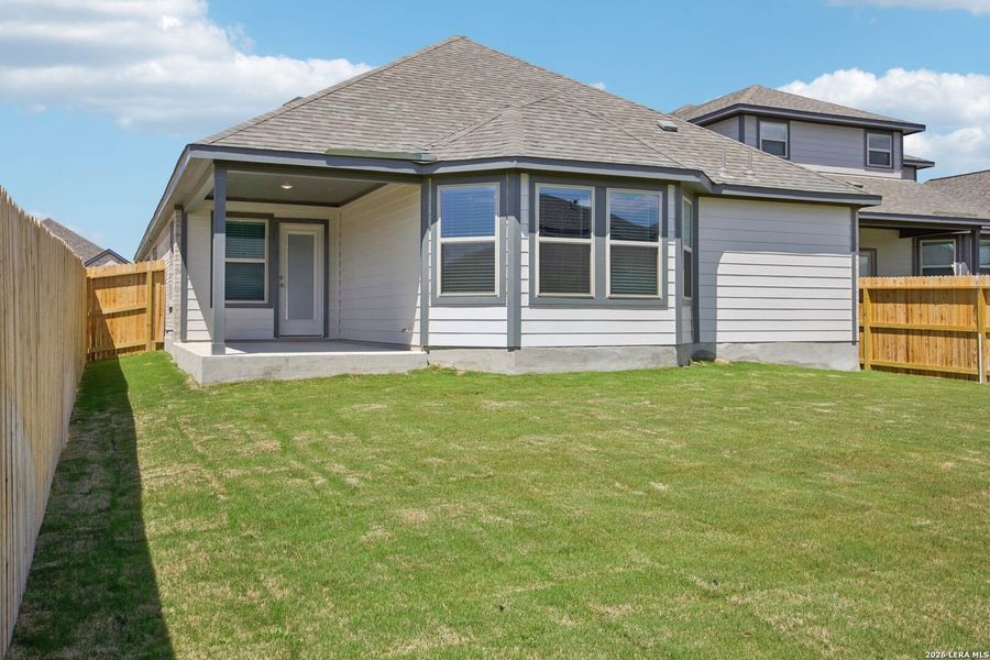 Exterior details and patio area of a home in Kallison Ranch, San Antonio (Image 22).