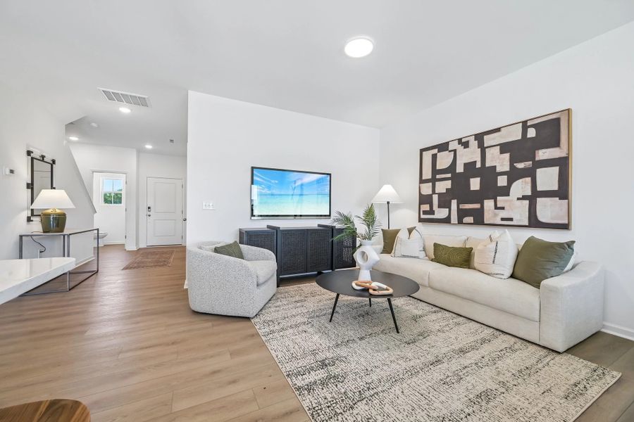 Furnished interior view inside a new home in Towns at Crescent Mills, Wilson's Mills (Image 8).