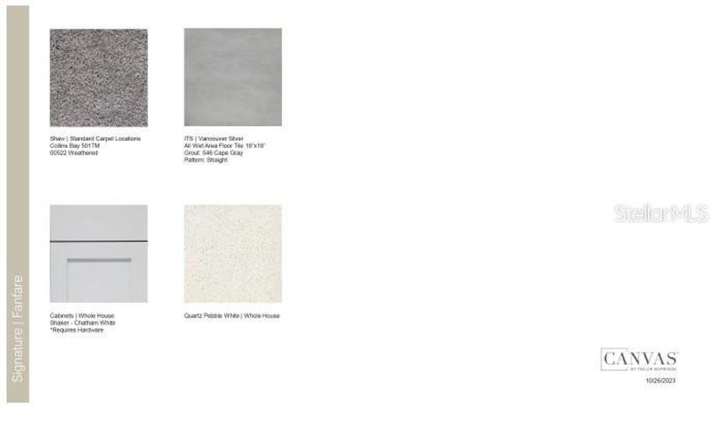 Sample of building materials used in homes in The Townhomes at Skye Ranch, Sarasota (Image 19).