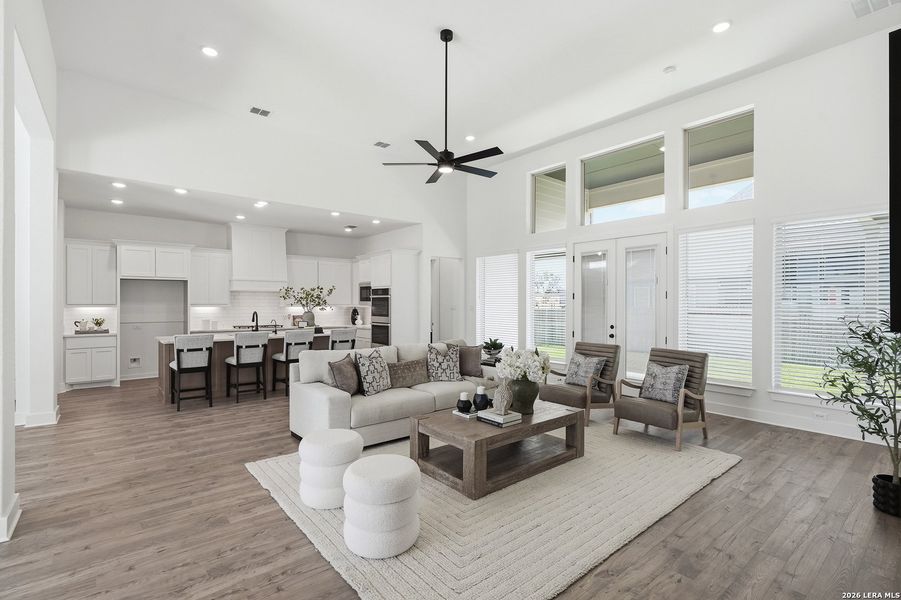 Furnished interior view inside a new home in Mesa Western, Cibolo (Image 9). Furnished interior view inside a new home in Mesa Western, Cibolo (Image 9).