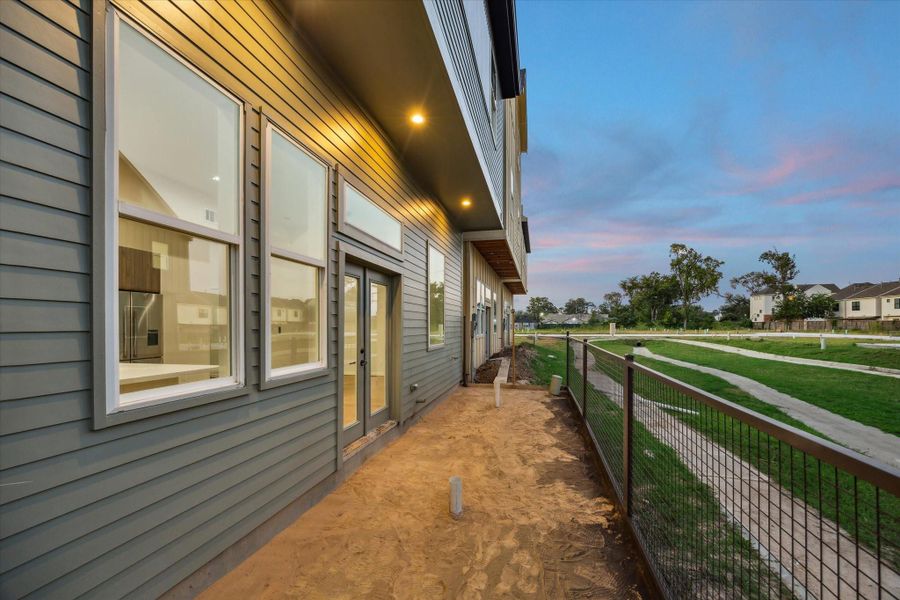 Exterior details and patio area of a home in , Houston (Image 16). Exterior details and patio area of a home in , Houston (Image 16).