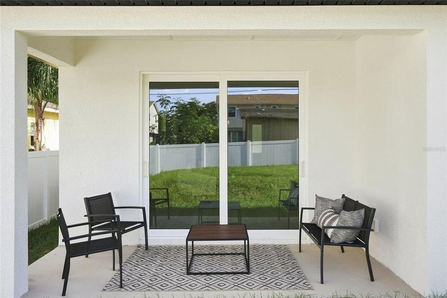 Exterior details and patio area of a home in , Largo (Image 2). Exterior details and patio area of a home in , Largo (Image 2).