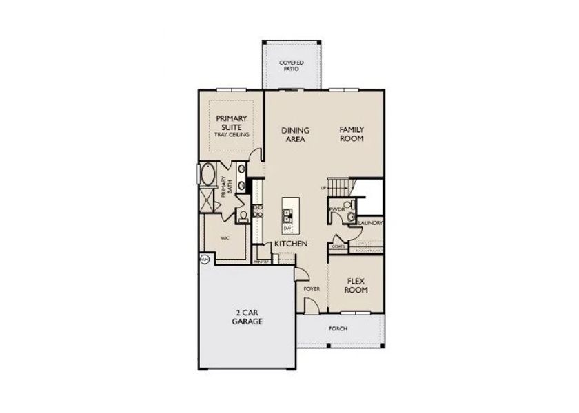 2D floor plan layout of this home in Ascent at Arbor Ridge, La Vergne, TN (Image 5).