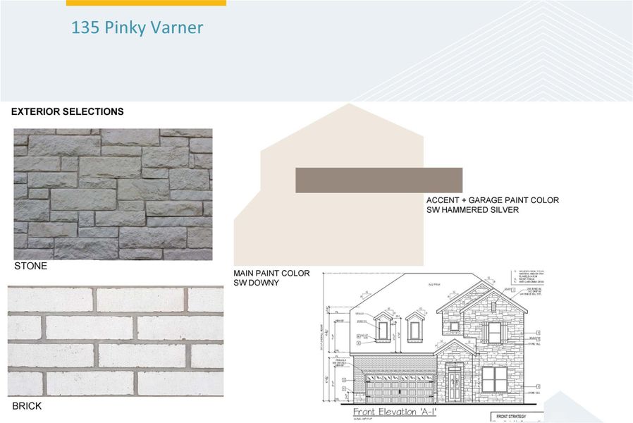 Sample of building materials used in homes in Colony at Cole Springs, Buda (Image 6).