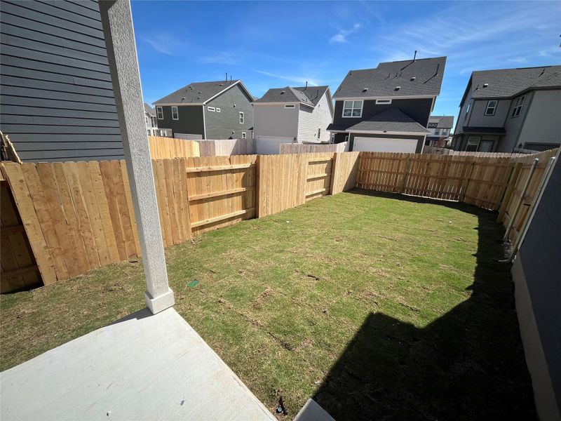 Exterior details and patio area of a home in Lariat, Liberty Hill (Image 3).