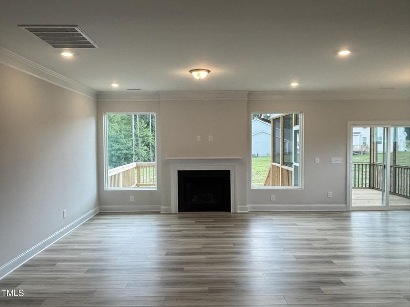 Family Room with Picture Windows Family Room with Picture Windows