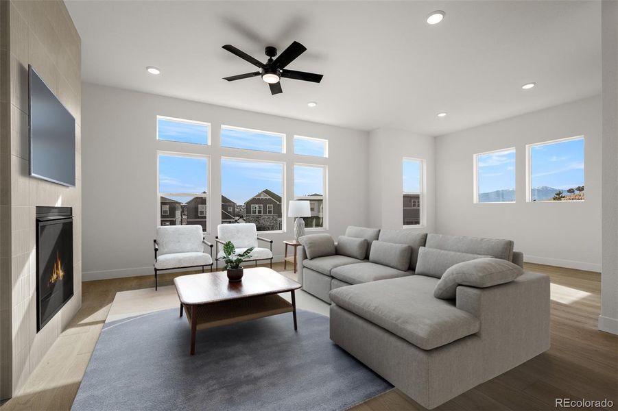 Furnished interior view inside a new home in Trailside at Cottonwood Creek, Colorado Springs (Image 16).