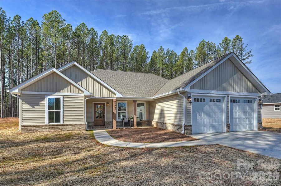Front exterior of a new home in , Lincolnton, NC, highlighting curb appeal (Image 25).
