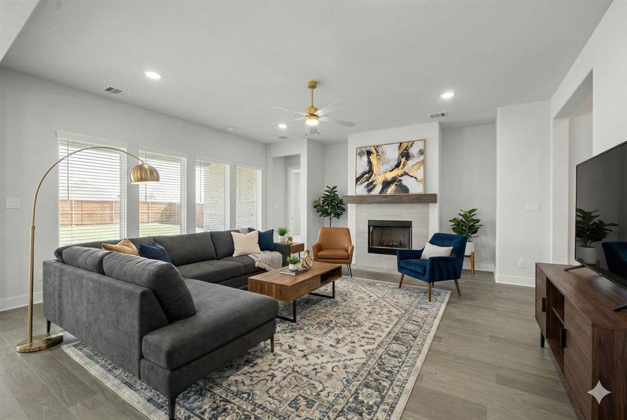 Furnished interior view inside a new home in Hayes Crossing - Phase 2, Midlothian (Image 10). Furnished interior view inside a new home in Hayes Crossing - Phase 2, Midlothian (Image 10).